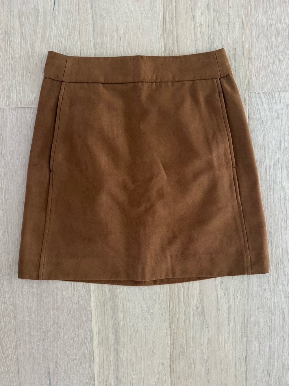 J. Crew Chestnut Brown Suede-Look Mini Skirt